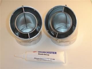 WORCESTER 77161910140 45 DEG FLUE ELBOW (PAIR)-F106E45