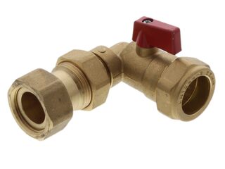RAVENHEAT 0008VAL01030/0 22MM BENT BALLOFIX CH VALVE - BRASS