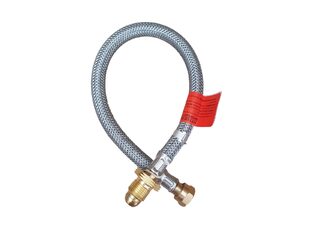 CONT 500MM LONG - POL X W20 OVERBRAIDED PIGTAIL WITH EXCESS FLOW VALVE
