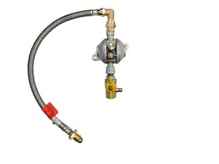 CONT 4KG/HR SINGLE REGULATOR KIT WITH OPSO, BRACKET AND OVERBRAIDED PI