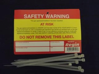 REGIN REGP37 SAFETY WARNING - AT RISK STICKER/TAG (8)