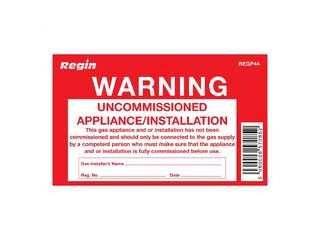 Regin REGP44 Uncommissioned Appliance Tag - Pack of 8