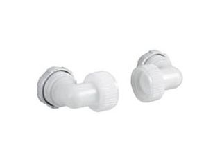 AQUALISA 073120 INLET ELBOWS (PAIR) - 15MM - WHITE
