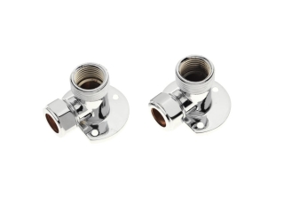 AQUALISA 479106 CHROME EXPOSED PIPE FITTINGS (PAIR)