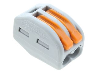 BX X 50 WAGO 222-412 2 WAY LEVER CONNECTOR - GREY/ORANGE