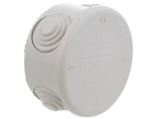 WISKA 665N 77 MM DIA IP55 ROUND GREY PLASTIC JUNCTION BOX