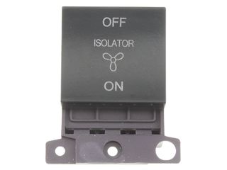 MINIGRID MD020BK 10A 3 POLE FAN ISOLATION SWITCH MODULE - BLACK