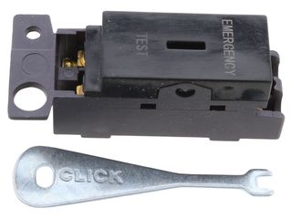 MINIGRID MD029BK 10AX DP KEYSWITCH MODULE EMERGENCY TEST - BLACK