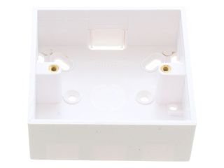 POLAR 1 GANG 29MM DEEP PVC PATTRESS BOX - TRUNKING