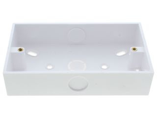 POLAR 2 GANG 29MM DEEP PVC PATTRESS BOX - CONDUIT