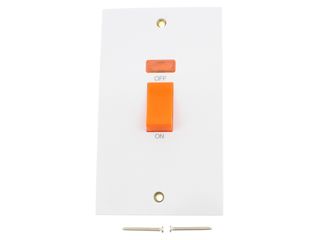 POLAR 45A 2 GANG DP SWITCH WITH NEON