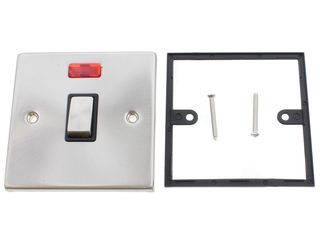 DECO VPSC723BK 20A INGOT DP SWITCH WITH NEON - BLACK