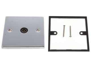 DECO VPCH065BK SINGLE COAXIAL OUTLET - BLACK