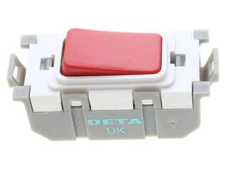 DETA G3512RD 20A 2 WAY SP SWITCH RED ROCKER - WHITE