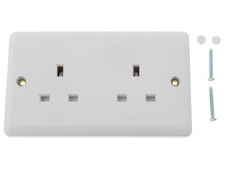 VIMARK CURVE VC1208 13A 2 GANG UNSWITCHED SOCKET