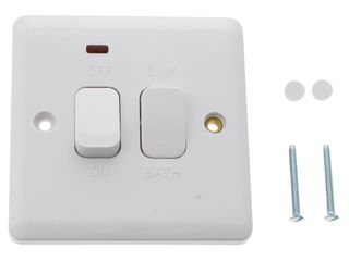 Vimark Curve VC1218P 20A DP Dual Switch With Neon Marked 'SINK' & 'BATH'