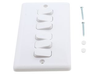 VIMARK CURVE VC1245 10A 6 GANG 2 WAY PLATE SWITCH