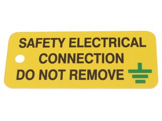 INDUSTRIAL SIGNS IS0605RP RIGID PVC - SAFETY ELECTRICAL CONNECTION