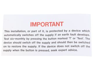 INDUSTRIAL SIGNS IS5710SA SELF ADHESIVE VINYL - RCD TEST LABELS