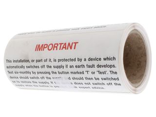 INDUSTRIAL SIGNS IS7210ORRCD TEST LABELS