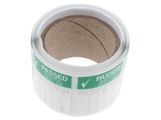 INDUSTRIAL SIGNS IS8525OR LAMINATED PASS TEST LABELS LARGE