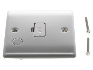 BG NBS55-01 BRUSHED STEEL 13A FUSED CONNECTION UNIT