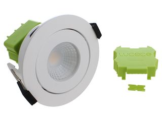 LUCECO F TYPE 6W COOL WHITE IP20 ADJUSTABLE FIRE RATED DOWNLIGHT