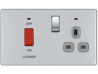 BG FPC70G-01 45A COOKER CONNECT UNIT SWITCHED SOCKET POWER INDICAT GRY