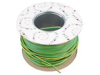 Pitacs EC351589 6491 x 2.5mm 1 Core Green / Yellow Cable - 100m