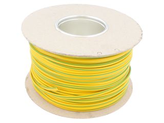 UNICRIMP QES4 100M X 4MM EARTH SLEEVING - GREEN/YELLOW