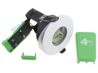 4LITE 4L1/2200 GU10 FIRE RATED DOWNLIGHT - MATT WHITE