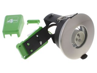 4LITE 4L1/2202 GU10 FIRE RATED DOWNLIGHT - SATIN CHROME