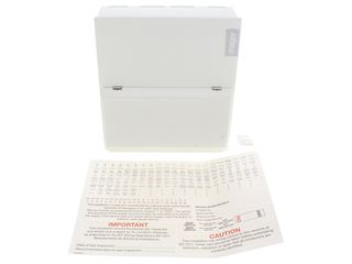 HAGER VML106 DESIGN 10 METAL CONSUMER UNIT 6WAY 100A SWITCH DISCONN