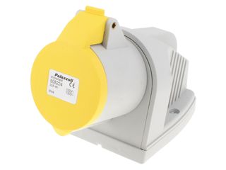 LEWDEN 508224 SURFACE ANGLED SOCKET 32A 3P 110V 4H IP44 MOULDED