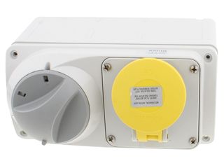 LEWDEN PM16/454124LW SURFACE INTERLOCKED SOCKET 16A 110V 2P+E 4H IP44