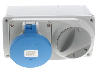 LEWDEN PM32/454226LW SURFACE INTERLOCKED SOCKET 32A 230V 2P+E 6H IP44