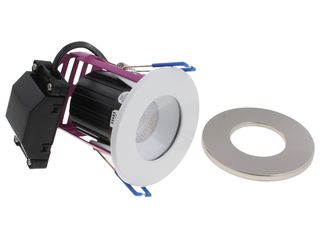 Robus RRA084060-01 Ramada 7W IP65 Fire Rated Downlight White/Chrome - Dimmable