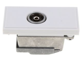 HAGER WMMTVF SINGLE IEC FEMALE EUROMODULE WHITE