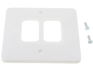 HAGER WMGP2 2 GANG WHITE MOULDED GRID PLATE