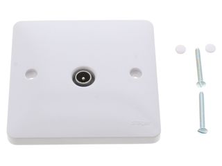 HAGER WMTVM SINGLE CO-AX TV MALE SOCKET OUTLET