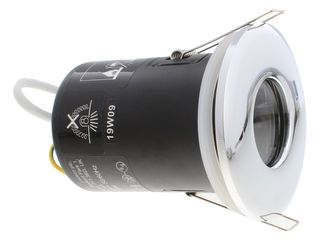 LUCECO EFDGUIPPC-01 FIXED IP65 FIRE RATED GU10 DOWNLIGHT POLISHED CHRO