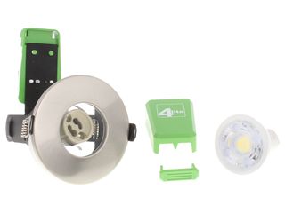 4LITE IP65 DOWNLIGHT WITH SMART GU10 - SATIN CHROME - 4L1/2212