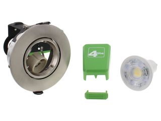 4LITE IP20 ADJ DOWNLIGHT WITH SMART GU10 - SATIN CHROME - 4L1/2218