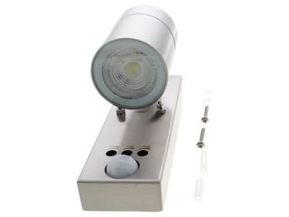 DETA L2855LED6 FIXED WALL LIGHT WITH PIR STAINLESS STEEL