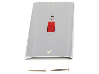 BG NPC72-01 POLISHED CHROME 45A DOUBLE POLE SWITCH WITH INDICATOR DO