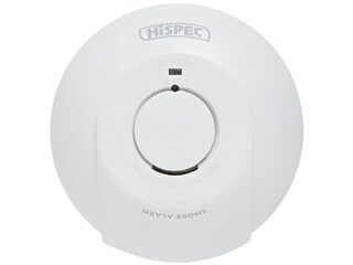 HISPEC HSSA PE FF10 INTERCONNECTABLE FAST FIX MAINS SMOKE DETECTOR 10Y