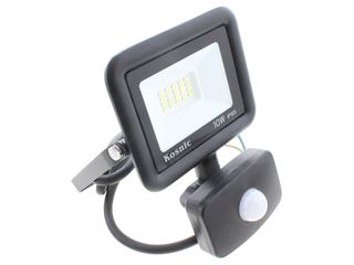 RHINE II, LED FLOOD LIGHT 10W WITH PIR SENSOR 6500K BLACK