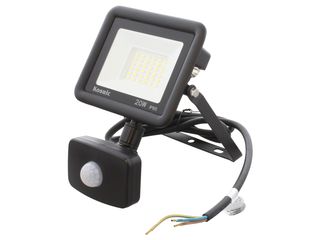 RHINE II, LED FLOOD LIGHT 20W WITH PIR SENSOR 6500K BLACK