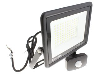 RHINE II, LED FLOOD LIGHT 50W WITH PIR SENSOR 6500K BLACK