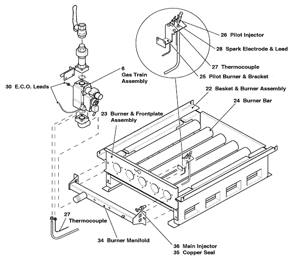 BURNER AND BASKET ASSEMBLY logo